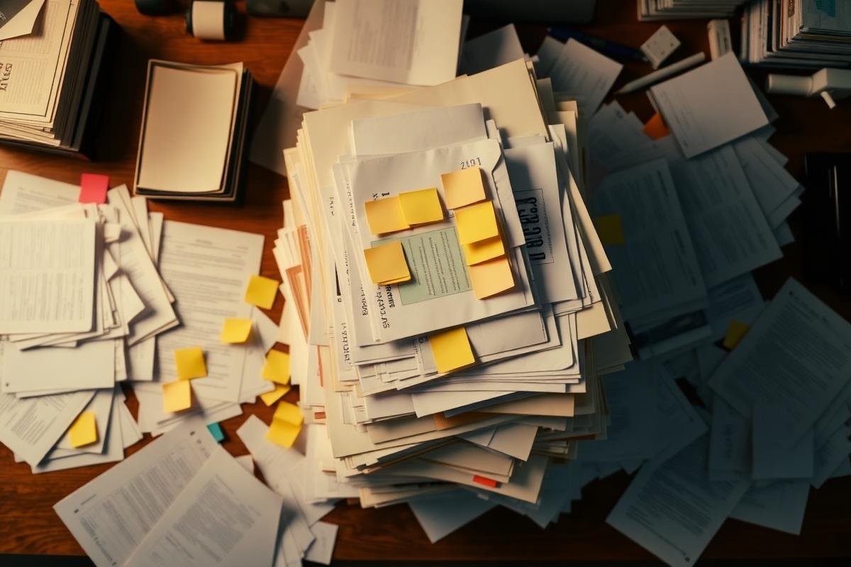 Before: messy medical records